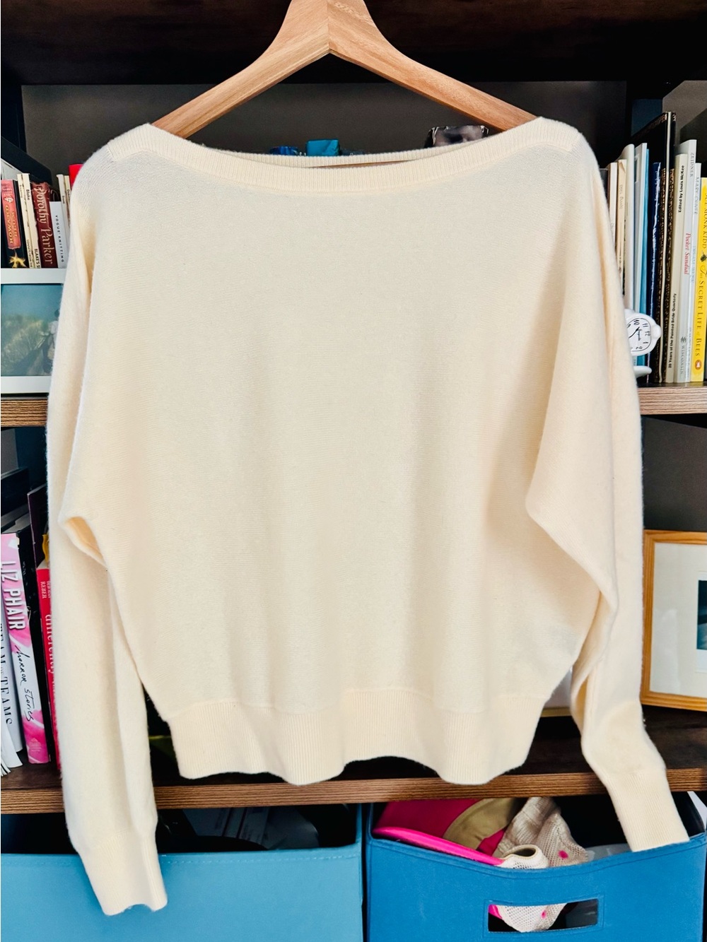 J.Crew 100% Cashmere Crewneck Sweater Cream Ivory Size M